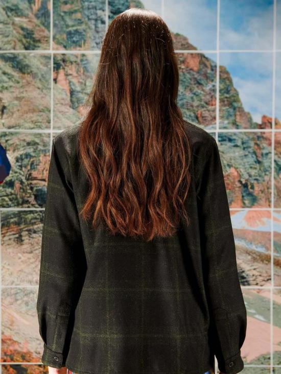  헨릭 빕스코브 셔츠 Henrik Vibskov 스트링 셔츠 다크 체크 - HENRIK VIBSKOV