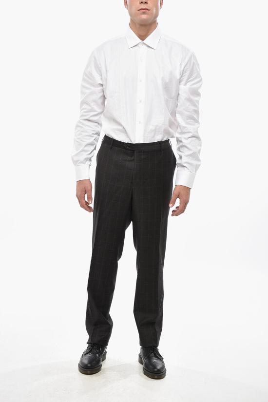  꼬르넬리아니 스트레이트 팬츠 825264 8983400 030 CHECK Brown - CORNELIANI