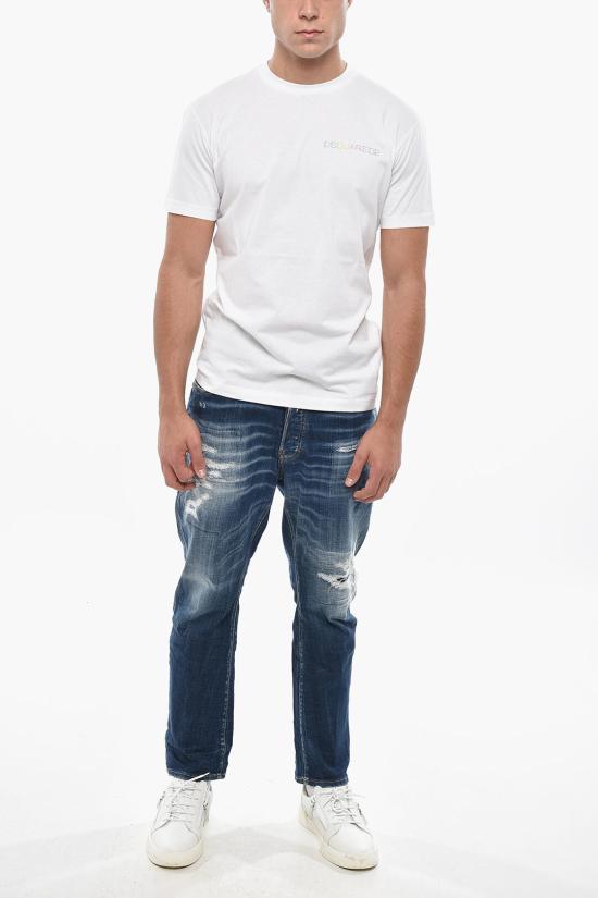  디스퀘어드2 반팔 티셔츠 S71GD1394 S23009 100 White - DSQUARED2