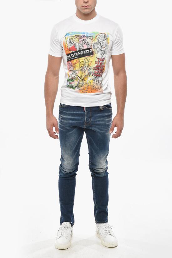  디스퀘어드2 반팔 티셔츠 S71GD1405 S23009 100 White - DSQUARED2