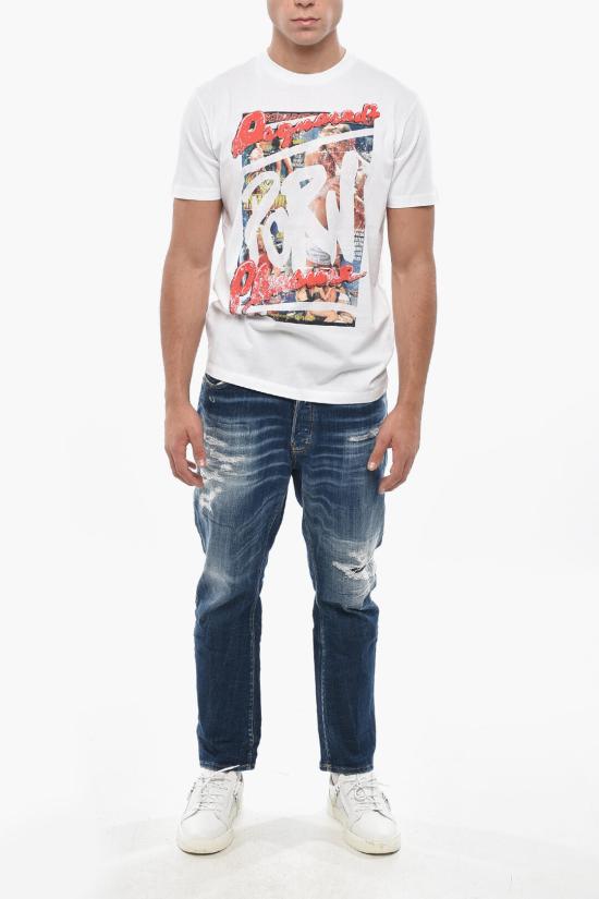  디스퀘어드2 반팔 티셔츠 S71GD1407 S23009 100 White - DSQUARED2