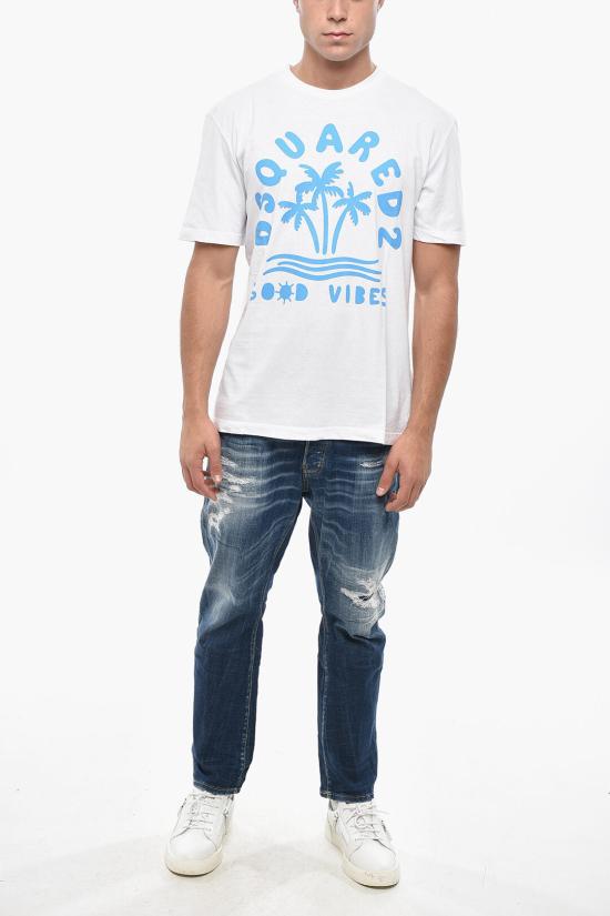  디스퀘어드2 반팔 티셔츠 S71GD1386 S22507 100 White - DSQUARED2