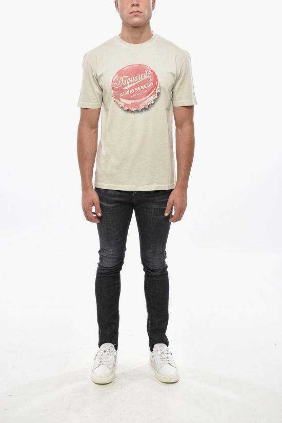  디스퀘어드2 반팔 티셔츠 S74GD1234 S22427 800 Beige - DSQUARED2