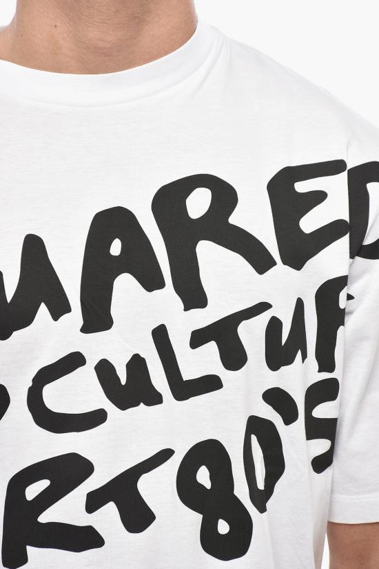  디스퀘어드2 반팔 티셔츠 S74GD1238 S23009 100 Black White - DSQUARED2