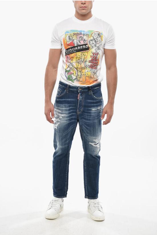  디스퀘어드2 데님 팬츠 S71LB1366 S30342 470 Blue - DSQUARED2