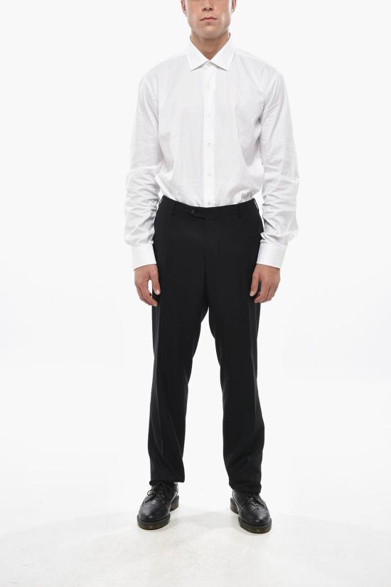  꼬르넬리아니 스트레이트 팬츠 845252 6988929 020 Black - CORNELIANI