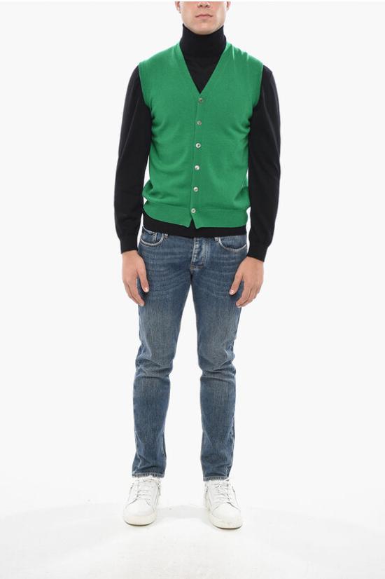  말로 니트 베스트 UXJ004 F1K02 E3244 Green - MALO