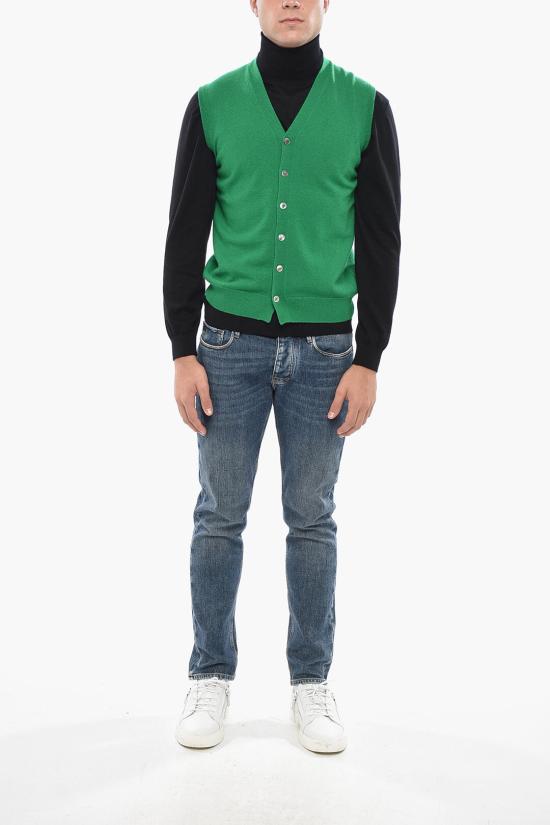  말로 니트 베스트 UXJ004 F1K02 E3244 Green - MALO