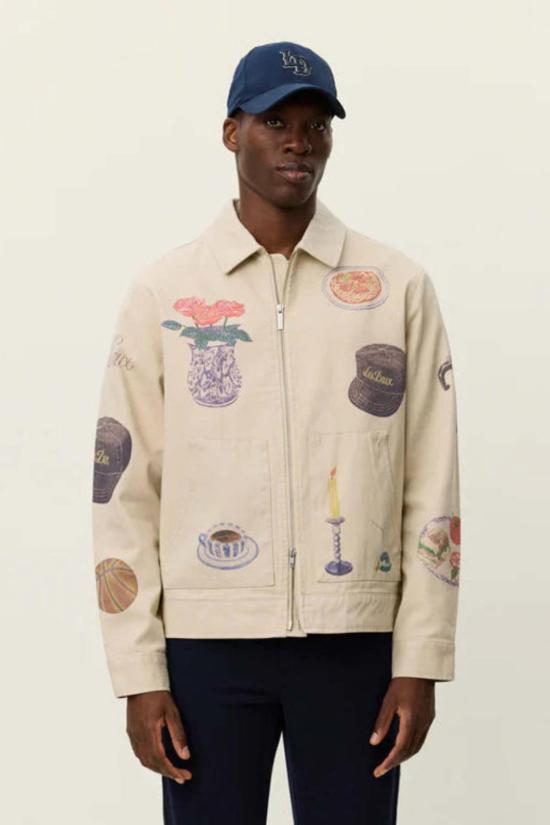  레듀 자켓 레 두 로버트 아옵 트윌 재킷 오이스터 그레이 화이트