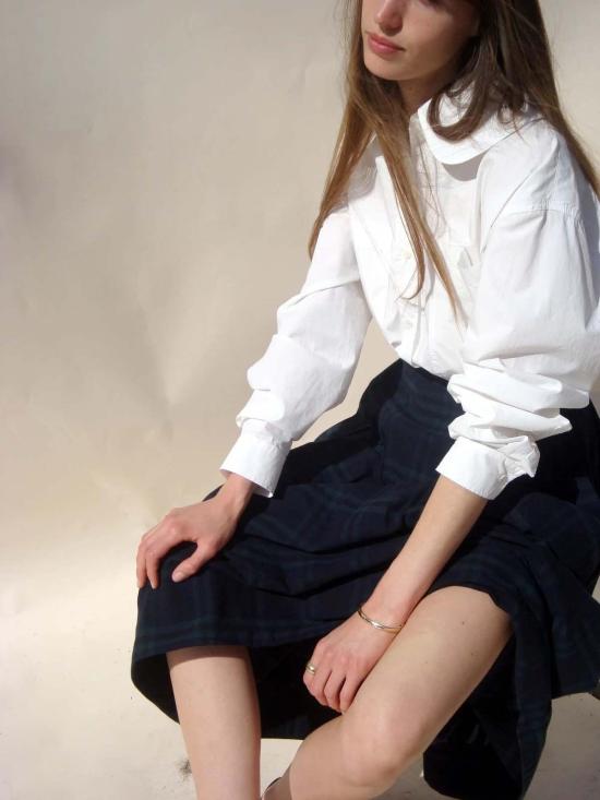  Emma Rothkopf 롱 스커트 에마 로스코프 바워 플리츠  블랙 워치 - OTHER BRANDS