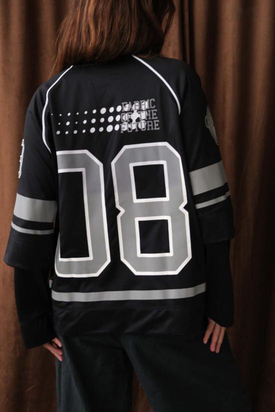  가니 긴팔 티셔츠 Ganni Cycora 긴팔 져지 블랙 - GANNI