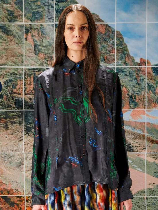  헨릭 빕스코브 블라우스 Henrik Vibskov 백팩 셔츠 다크 불꽃놀이 - HENRIK VIBSKOV