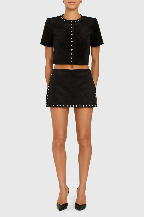  아만다 업리차드 민소매 티셔츠 아만다 업리처드 브라스웰 탑 블랙 - AMANDA UPRICHARD