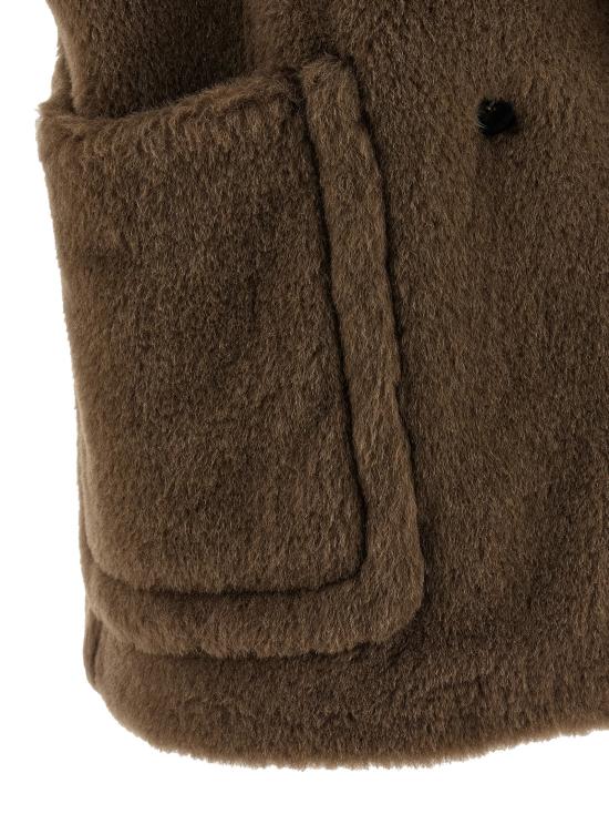 25FW 막스마라 테디 알파카 울 더블브레스트 베스트 2521276253600004 Brown - MAX MARA