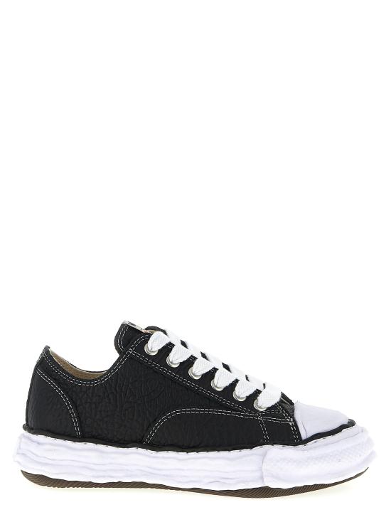 26SS 메종 미하라 야스히로 피터슨23 OG 솔 몬스터 레더 로우탑 스니커즈 A15FW723BLACK White Black