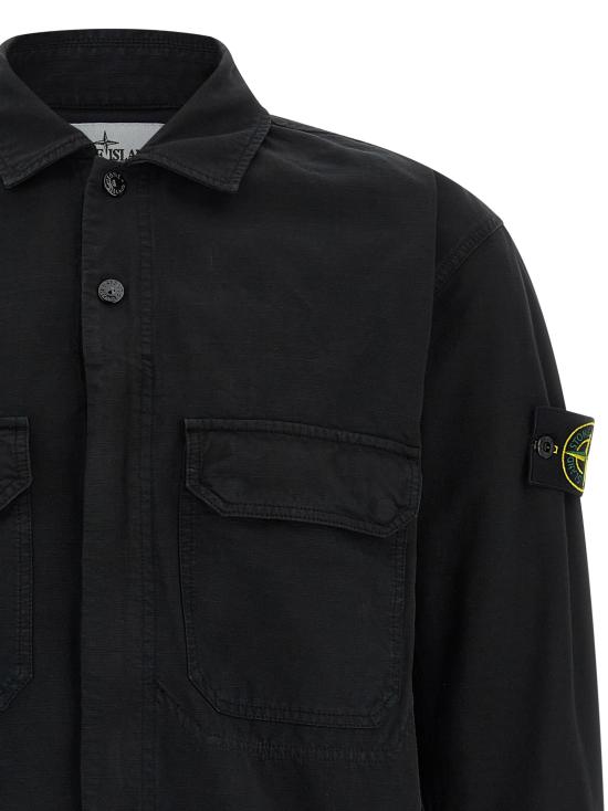 25FW 스톤 아일랜드 긴팔 셔츠 K2S151200009S0211V0029 Black - STONE ISLAND