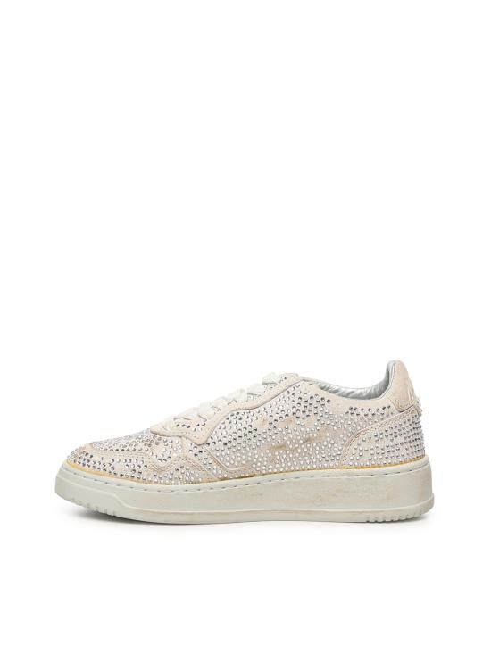 25FW 오트리 메달리스트 로우 스니커즈 AULW NA01 STRASS WHITE - AUTRY