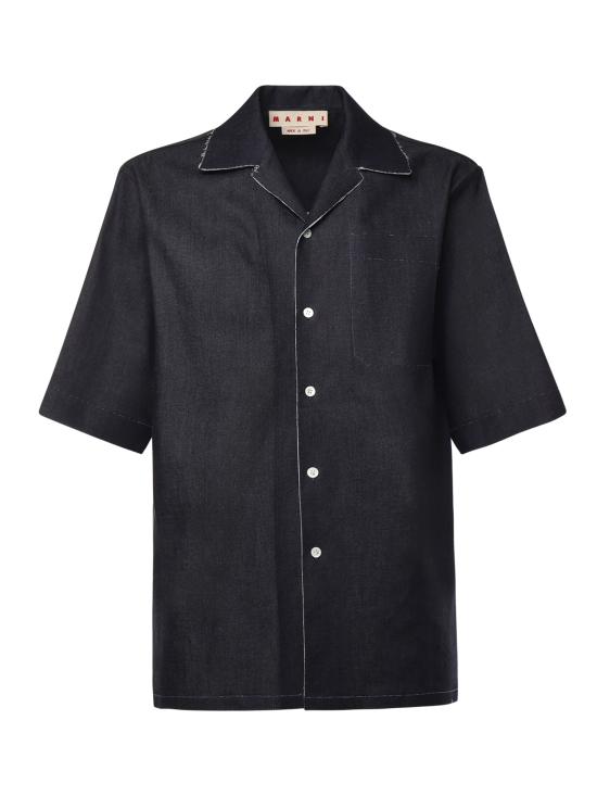 25FW 마르니 셔츠 CUJU0029SY USCX59UNB99 BLUBLACK