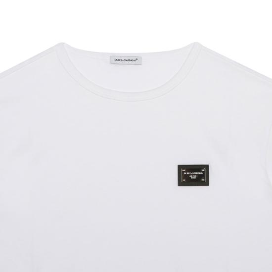  [키즈] 돌체앤가바나 티셔츠 L4JT7TG7I2OW0800 WHITE - DOLCE & GABBANA