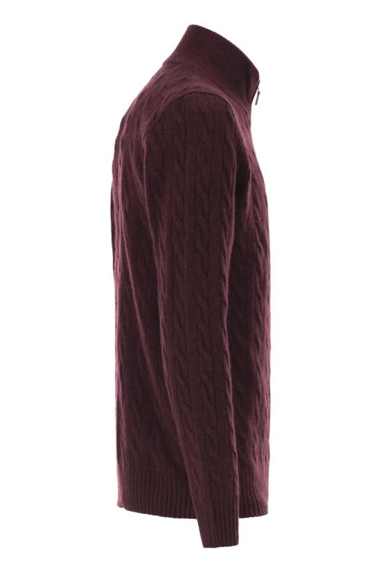 25FW 폴로 랄프로렌 포니 자수 케이블 니트 점퍼 710876766 007 BORDEAUX - POLO RALPH LAUREN