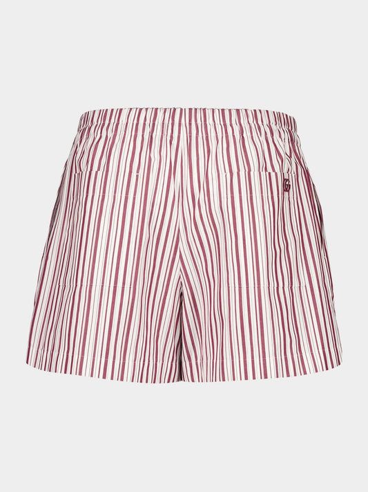 25FW 구찌 스트라이프 코튼 자수 쇼츠 반바지 810783Z7AR0 9081 STRIPPED - GUCCI