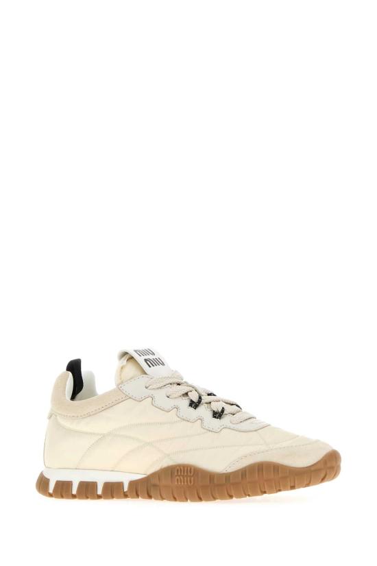  미우미우 타이어 테크니컬 스웨이드 스니커즈 5E417EF005ZJM F0304 BEIGE O TAN - MIU MIU