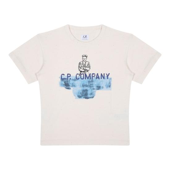25SS [키즈] 씨피 컴퍼니 티셔츠 CUM00HLAA4120383 LIGHT SAND