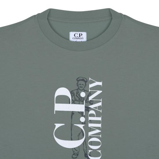 25SS [키즈] 씨피 컴퍼니 티셔츠 CNM00LLAA1731870 MILITARY GREEN - C.P. COMPANY