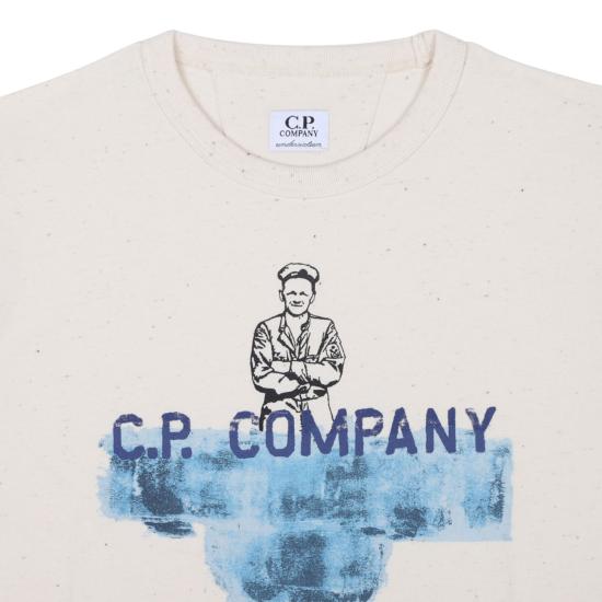 25SS [키즈] 씨피 컴퍼니 티셔츠 CUM00HLAA4120383 LIGHT SAND - C.P. COMPANY