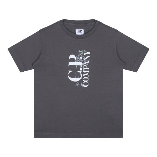 25SS [키즈] 씨피 컴퍼니 티셔츠 CNM00LLAA1760394 ANTHRACITE GREY