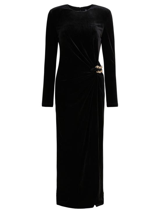 25FW 셀프 포트레이트 미디 원피스 AW25128MB BLACK