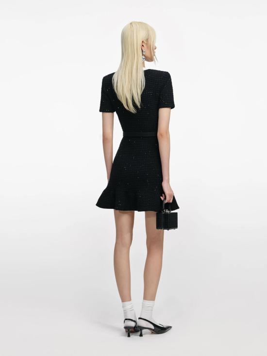 25FW 셀프 포트레이트 미디 원피스 AW25116SB BLACK - SELF PORTRAIT