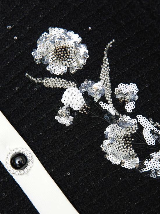 25FW 셀프 포트레이트 미디 원피스 AW25116SB BLACK - SELF PORTRAIT