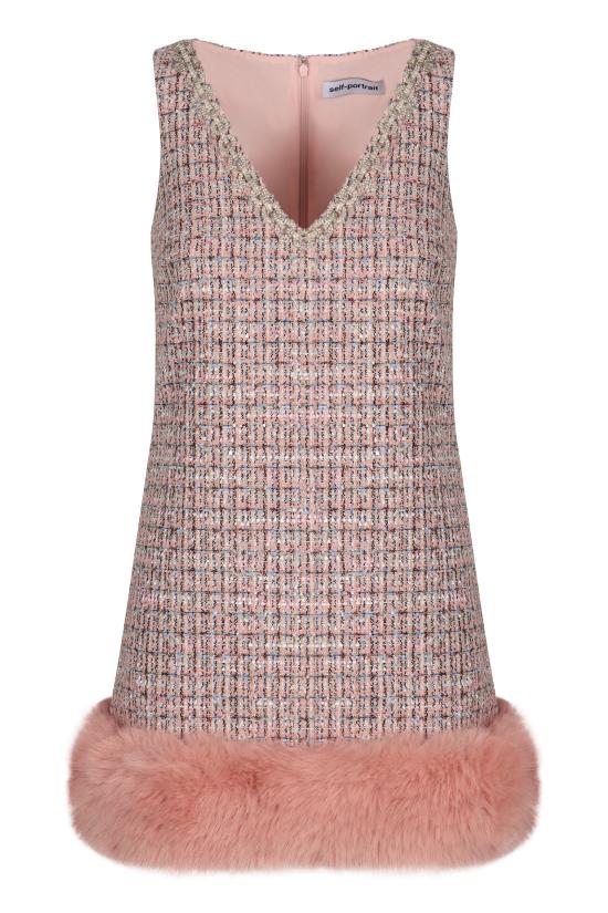 25FW 셀프 포트레이트 미디 원피스 AW25116SAP PINK