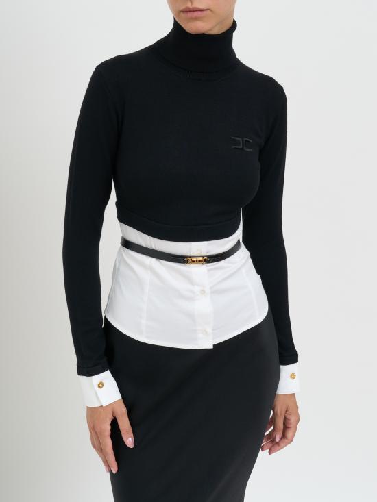 25FW 엘리자베타프랜치 터틀넥 MMK14T56E2222 BLACK - ELISABETTA FRANCHI
