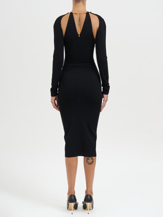 25FW 엘리자베타프랜치 미디 원피스 MAM11S56E2110 BLACK - ELISABETTA FRANCHI