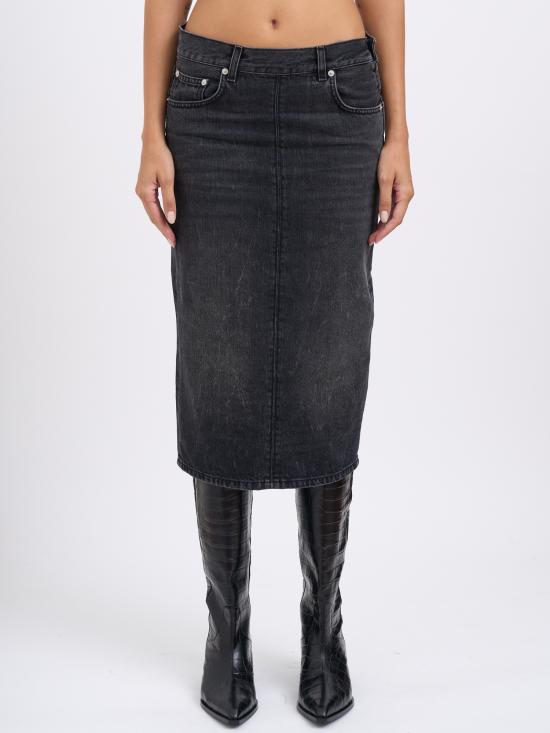 25FW 하이쿠레 미디 스커트 MHEW08103DF174L0902 BLACK