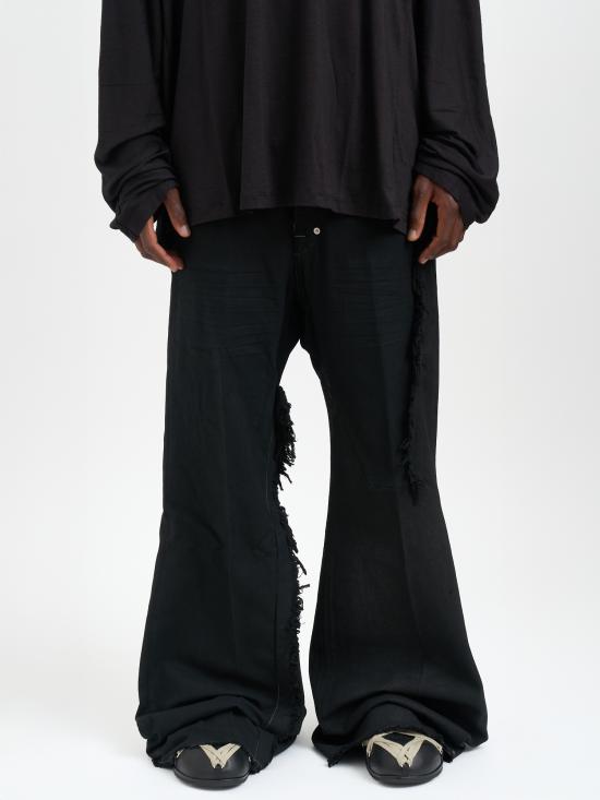 25FW 릭 오웬스 스트레이트 팬츠 MRR02E1308BBCL09 BLACK - RICK OWENS