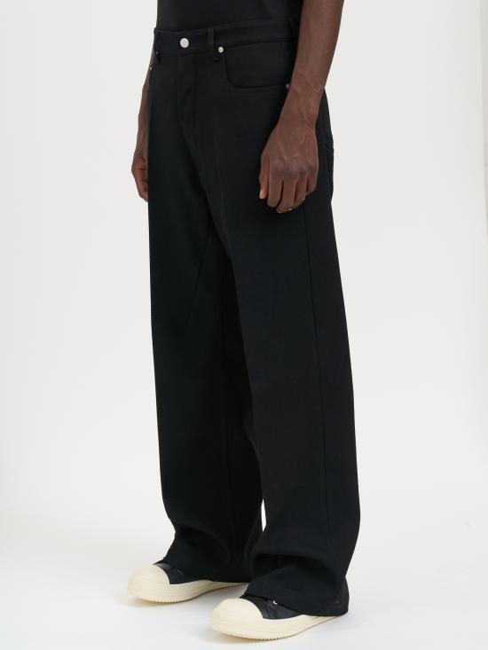 25FW 릭 오웬스 스트레이트 팬츠 MRU02E1333WD09 BLACK - RICK OWENS