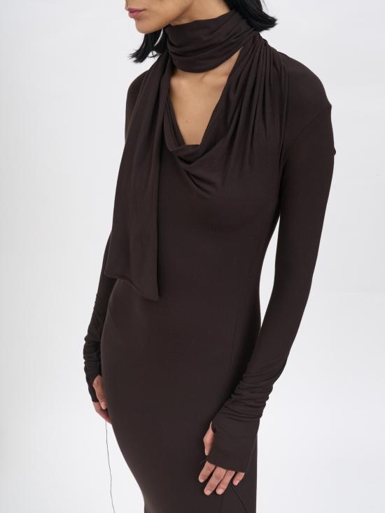 25FW 안드레아 야코브 미디 원피스 M25WTIB51MODALCHOCOLATE BROWN - ANDREA YA'AQOV