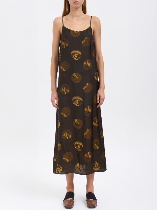 25FW 우마 왕 미디 원피스 MUW5083UW062 BLACK BROWN