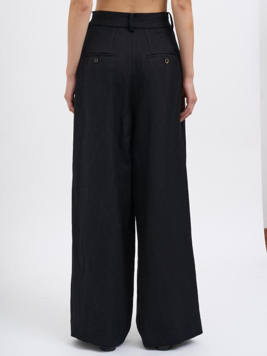 25FW 우마 왕 스트레이트 팬츠 MUW3008UW900 BLACK - UMA WANG