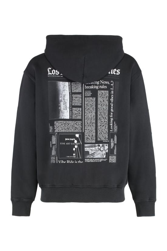 25FW 팜앤젤스 후드 티셔츠 PMBE029F25FLE001 1003 BLACK - PALM ANGELS