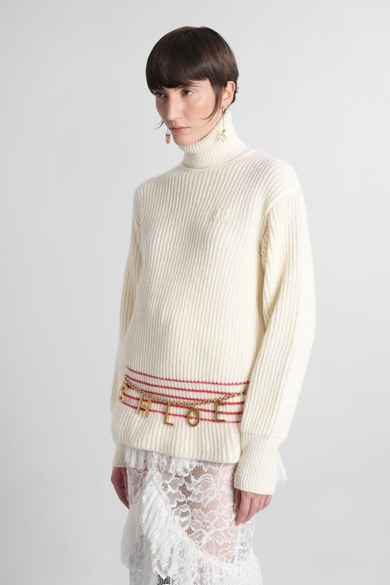 25FW 끌로에 스웨터 423581 CH25AMP15575 Beige - CHLOE