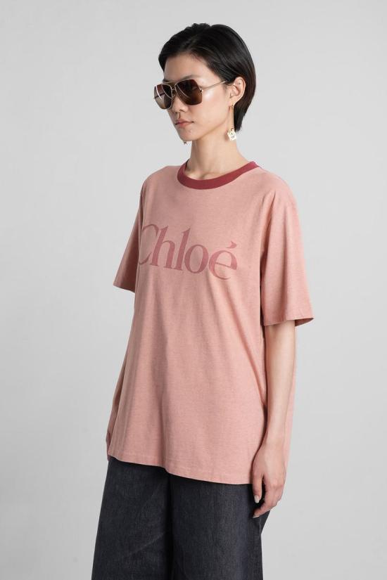 25FW 끌로에 반팔 티셔츠 422613 CH25AJH20173 Pink - CHLOE