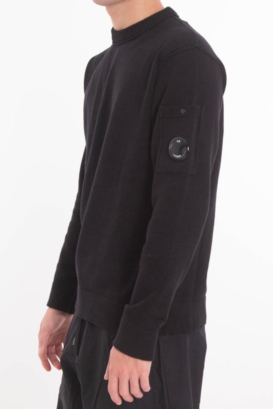 25FW 씨피 컴퍼니 스웨터 19CMKN238A 110432A 999 Black - C.P. COMPANY