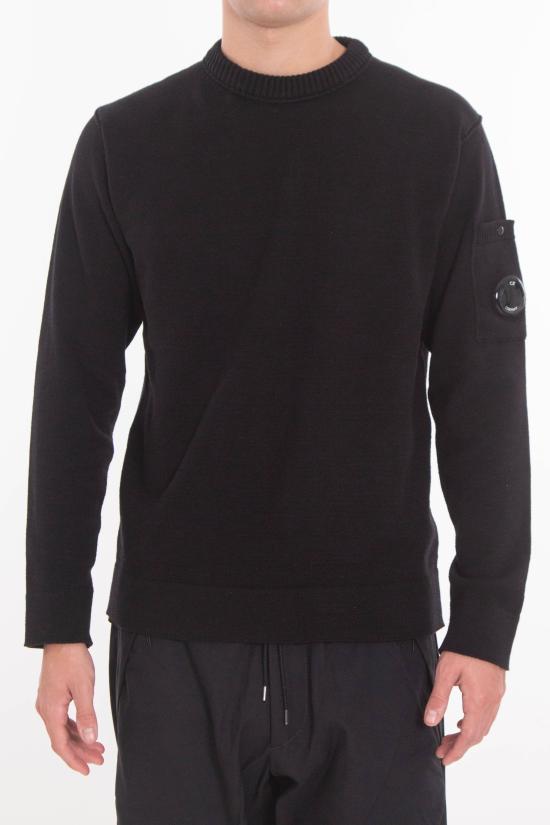 25FW 씨피 컴퍼니 스웨터 19CMKN238A 110432A 999 Black - C.P. COMPANY