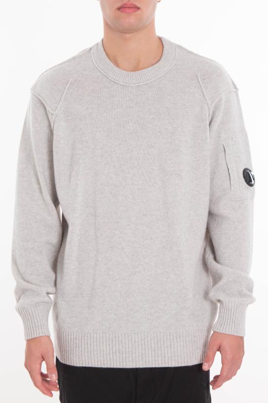 25FW 씨피 컴퍼니 스웨터 19CMKN707A 110149A M13 Grey - C.P. COMPANY