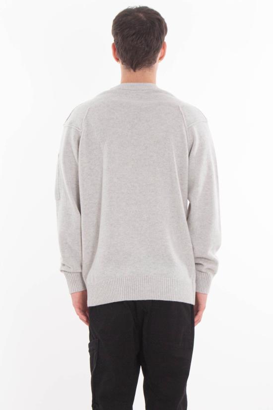 25FW 씨피 컴퍼니 스웨터 19CMKN707A 110149A M13 Grey - C.P. COMPANY