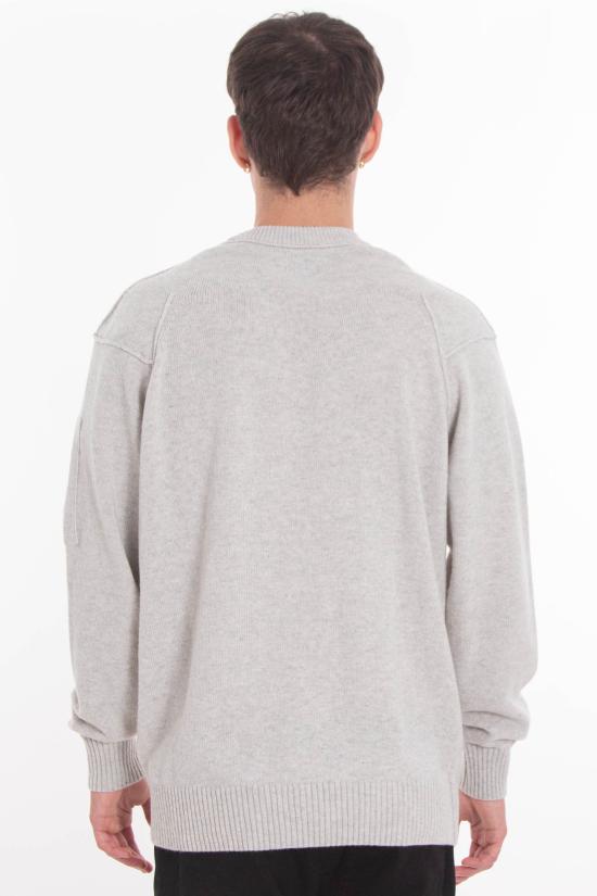 25FW 씨피 컴퍼니 스웨터 19CMKN707A 110149A M13 Grey - C.P. COMPANY